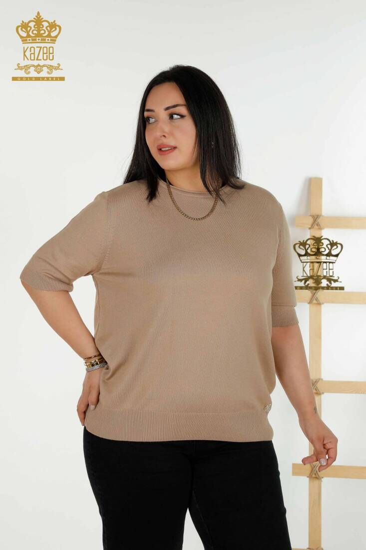 Kadın Triko Basic Bej - 30443 | KAZEE