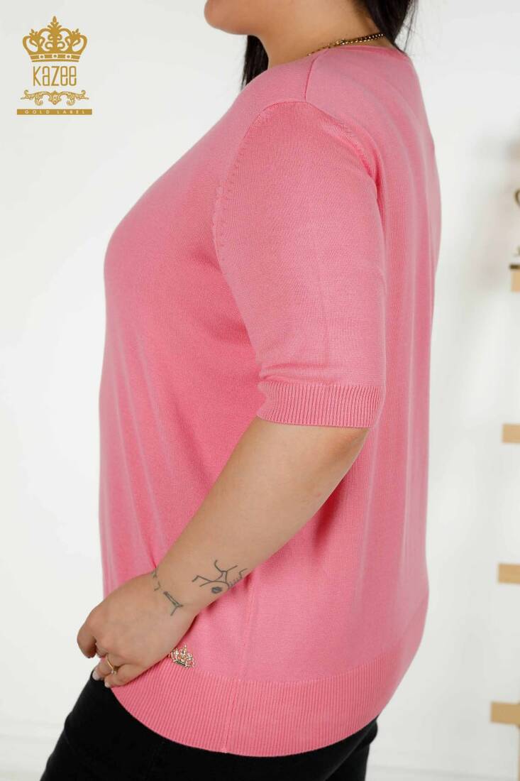 Kadın Triko Basic Pembe - 30443 | KAZEE