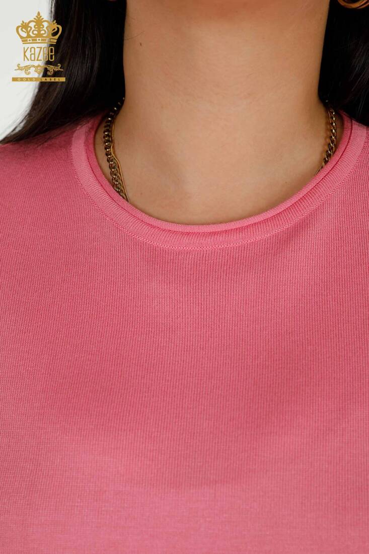 Kadın Triko Basic Pembe - 30443 | KAZEE