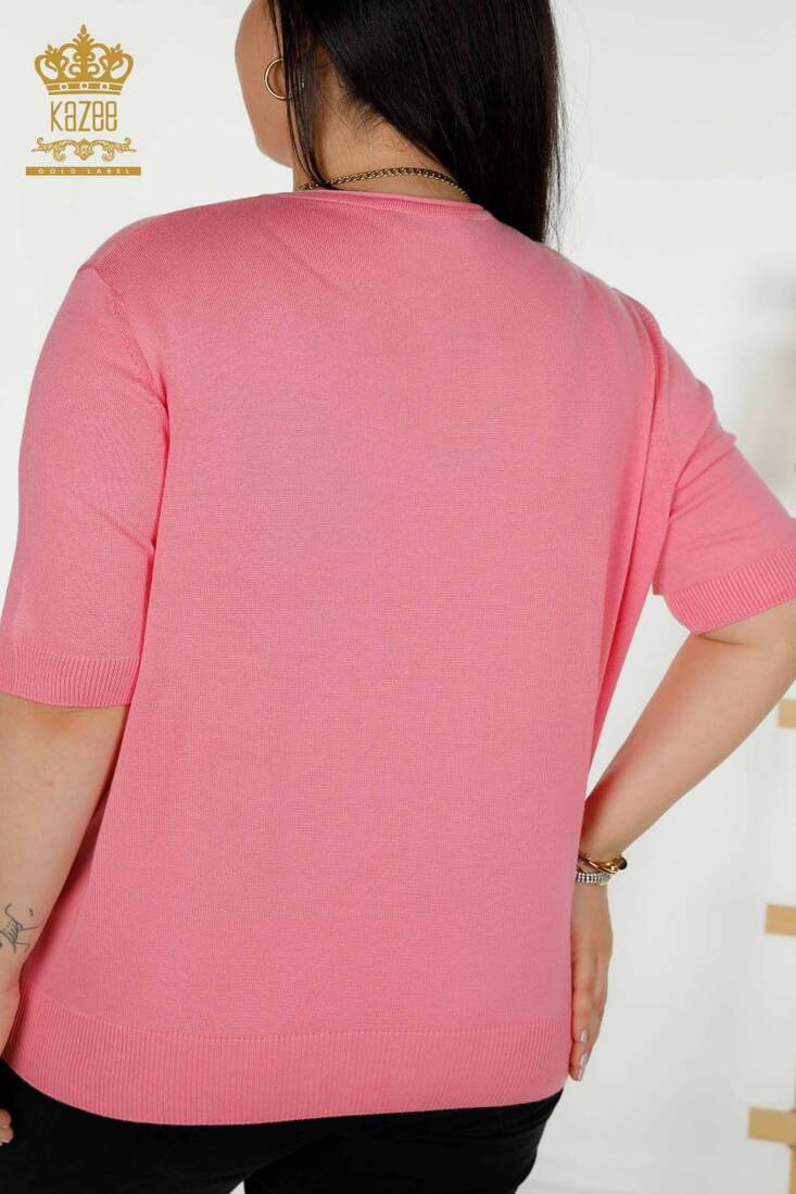 Kadın Triko Basic Pembe - 30443 | KAZEE