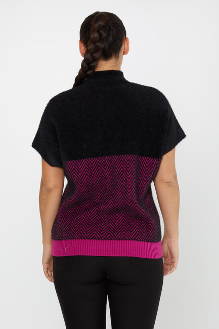 Women's Angora Sweater American Fuchsia - 30187 | KAZEE - Thumbnail