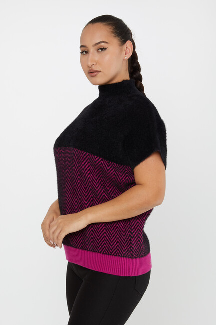 Women's Angora Sweater American Fuchsia - 30187 | KAZEE - Thumbnail