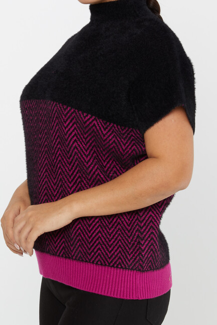 Women's Angora Sweater American Fuchsia - 30187 | KAZEE - Thumbnail