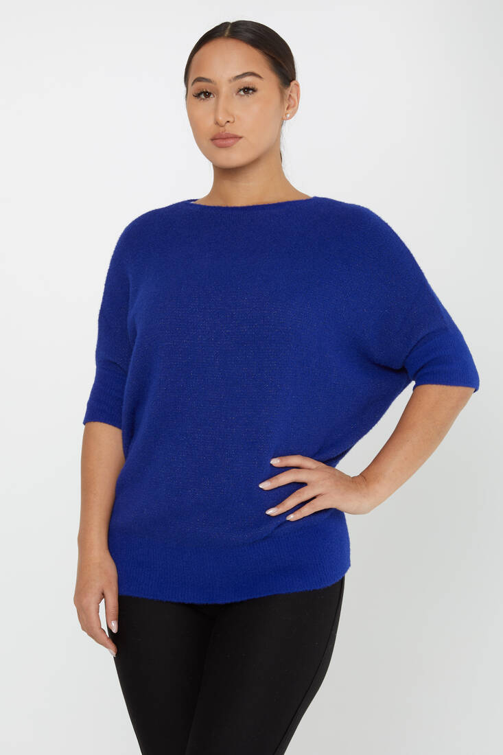 Women's Angora Batwing Sleeve Saxe - 30293 | KAZEE