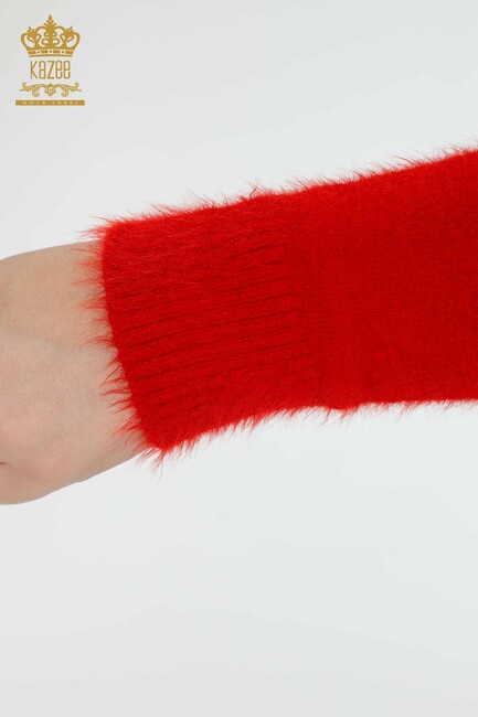 Women's Angora Tiger Detailed Red - 18955 | KAZEE - Thumbnail