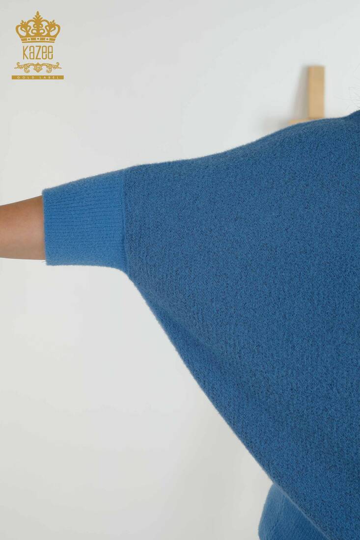 Women's Knitwear Bat Sleeve Blue - 30293 | KAZEE