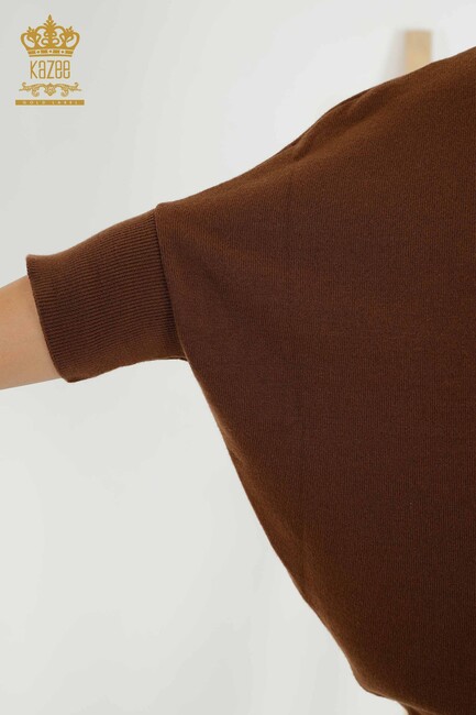 Women's Knitwear Bat Sleeve Brown - 30241 | KAZEE - Thumbnail