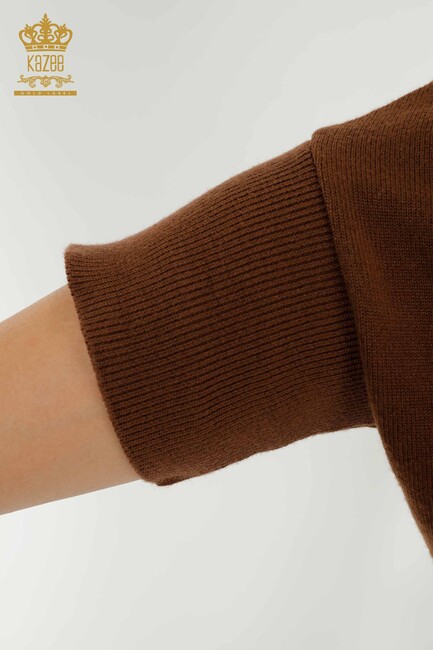 Women's Knitwear Bat Sleeve Brown - 30241 | KAZEE - Thumbnail