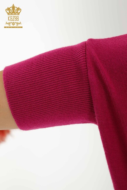 Women's Knitwear Bat Sleeve Magenta - 30241 | KAZEE - Thumbnail