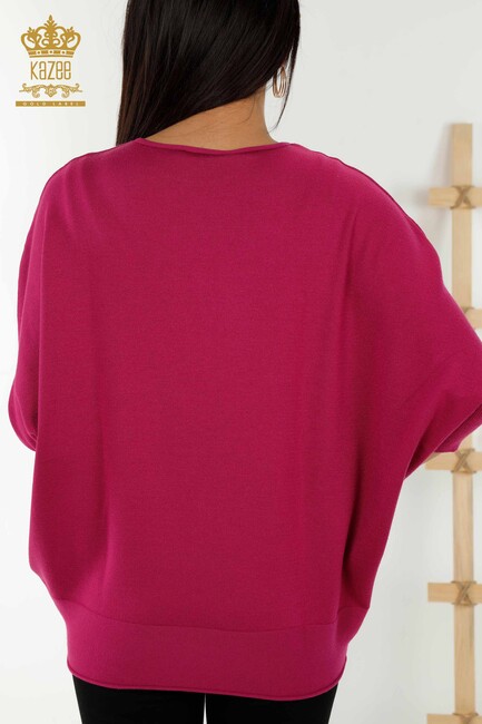 Women's Knitwear Bat Sleeve Magenta - 30241 | KAZEE - Thumbnail