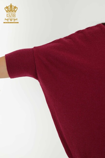 Women's Knitwear Bat Sleeve Plum - 30241 | KAZEE - Thumbnail