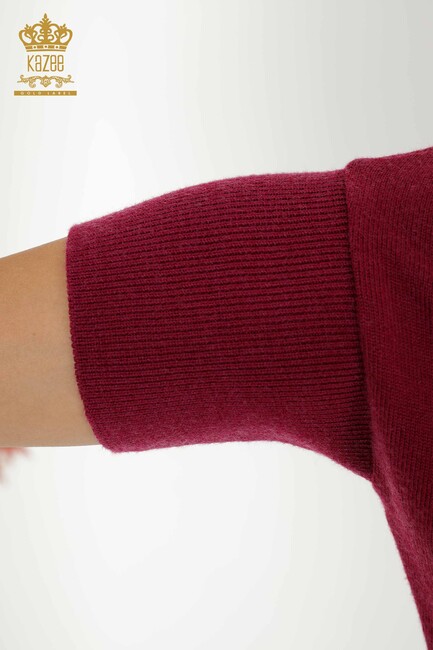 Women's Knitwear Bat Sleeve Plum - 30241 | KAZEE - Thumbnail