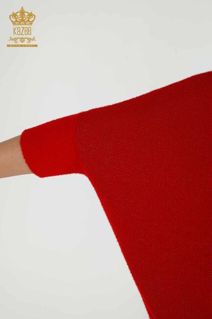 Women's Knitwear Bat Sleeve Red - 30293 | KAZEE - Thumbnail