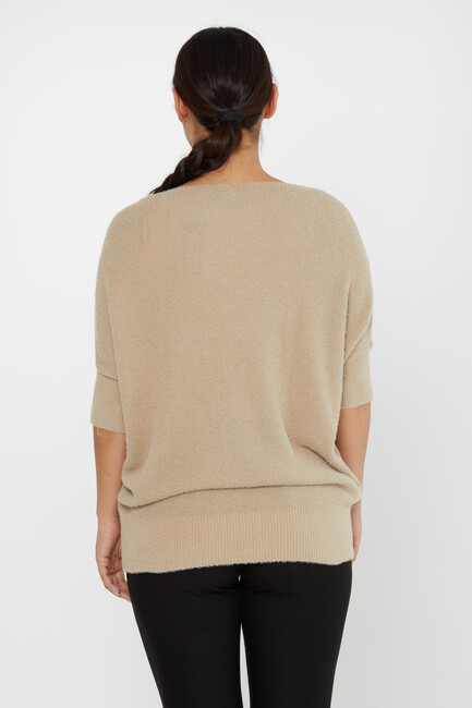 Women's Angora Bat Sleeve Beige - 30293 | KAZEE - Thumbnail