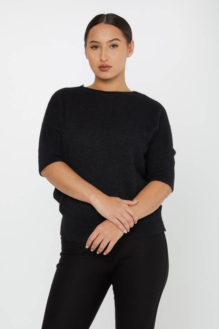 Women's Angora Batwing Sleeve Black - 30293 | KAZEE