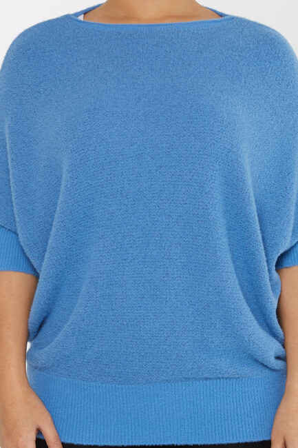 Women's Angora Batwing Sleeve Blue - 30293 | KAZEE - Thumbnail