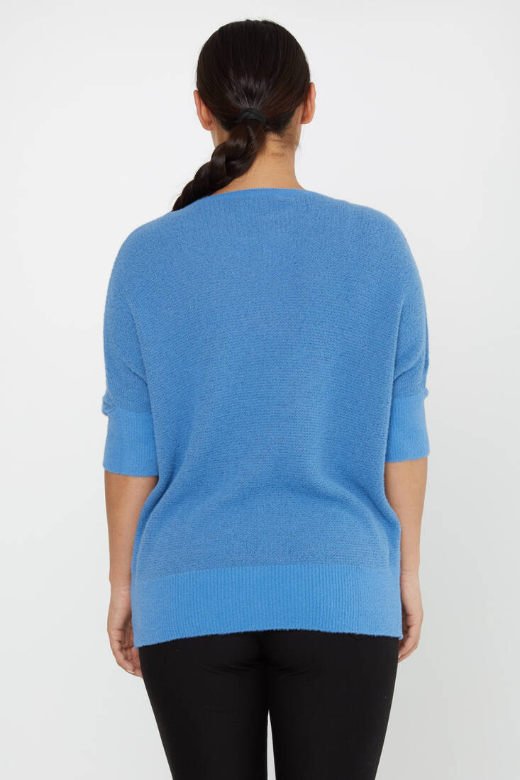 Women's Angora Batwing Sleeve Blue - 30293 | KAZEE