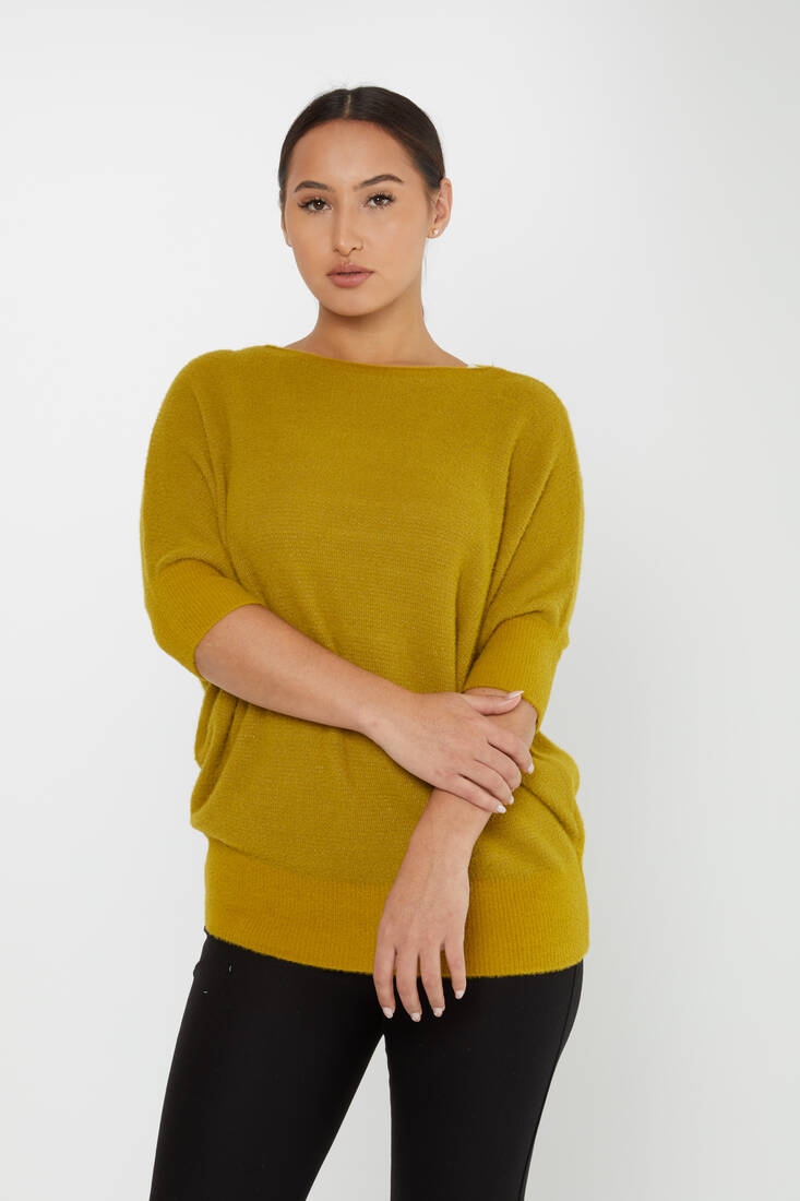 Women's Angora Batwing Mustard - 30293 | KAZEE