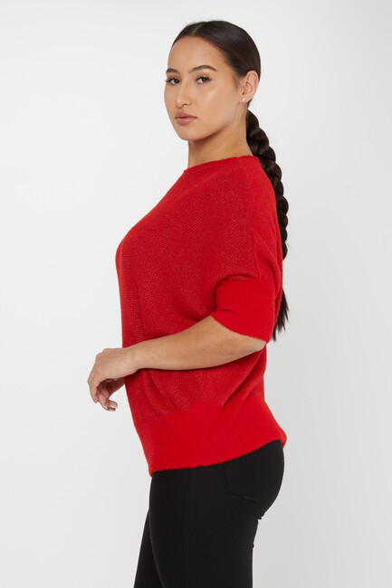 Women's Angora Batwing Sleeve Red - 30293 | KAZEE - Thumbnail