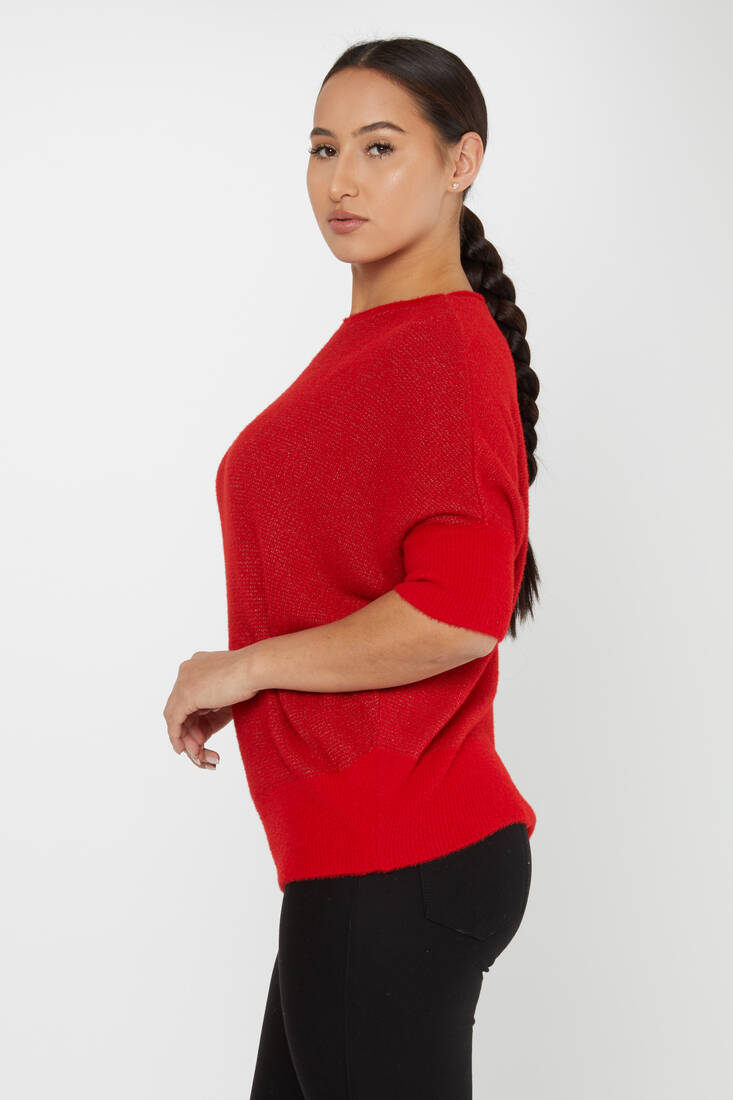 Women's Angora Batwing Sleeve Red - 30293 | KAZEE