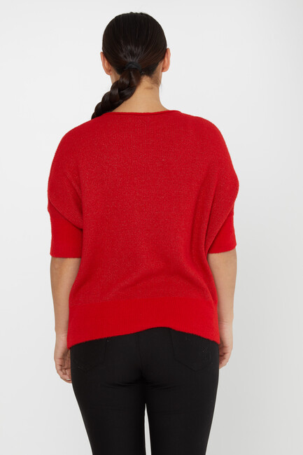 Women's Angora Batwing Sleeve Red - 30293 | KAZEE - Thumbnail