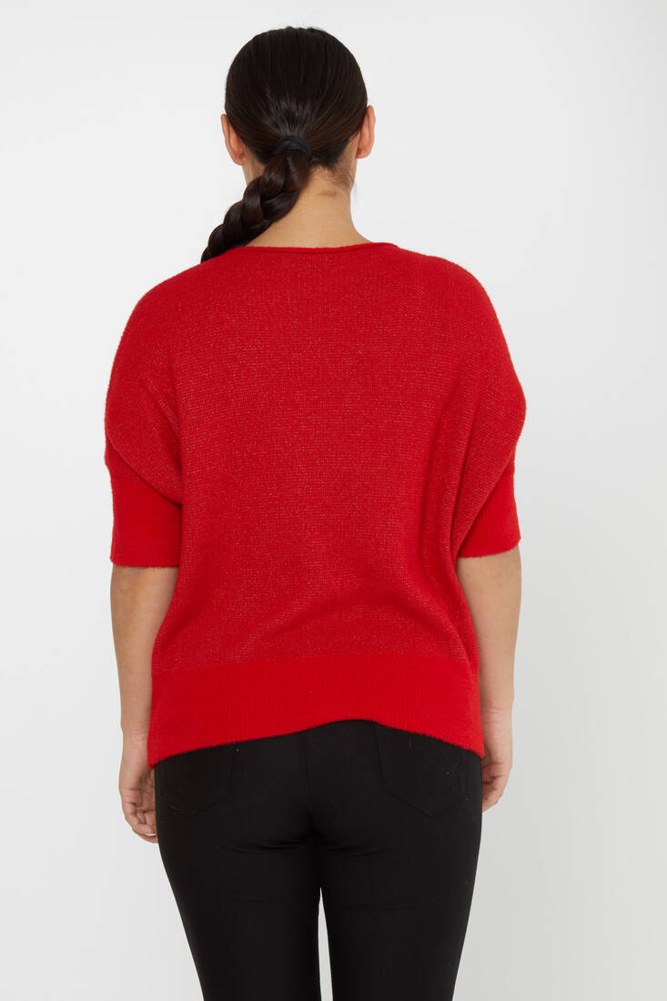 Women's Angora Batwing Sleeve Red - 30293 | KAZEE