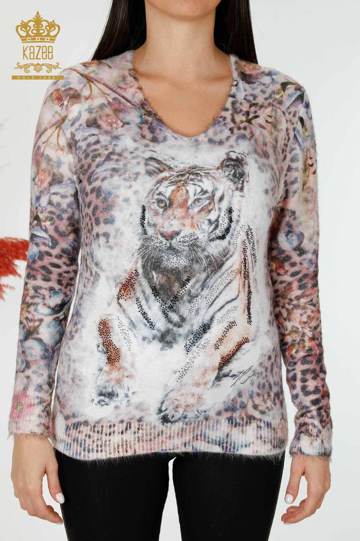 Women's Angora Digital Printed Mink - 18989 | KAZEE