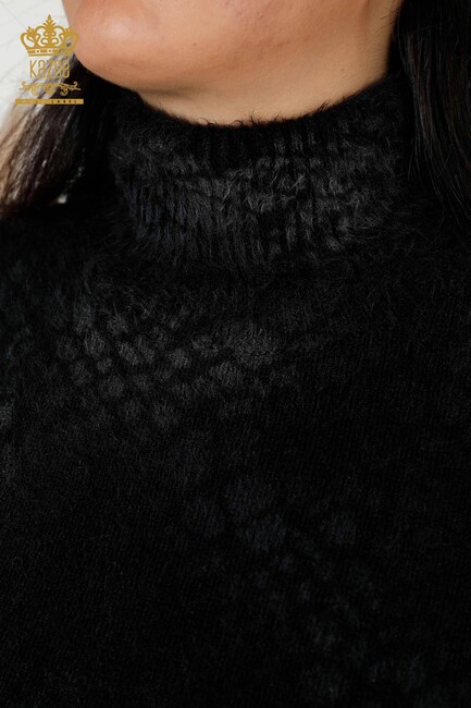 Women's Angora Turtleneck Black - 18984 | KAZEE - Thumbnail