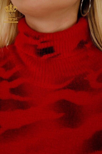 Women's Angora Turtleneck Red - 18990 | KAZEE - Thumbnail