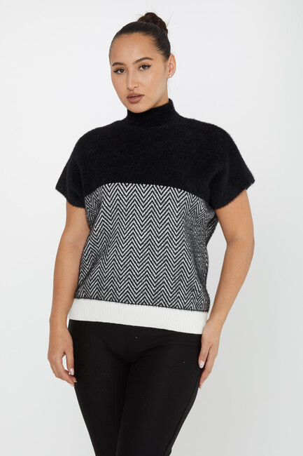 Women's Angora Sweater American Black - 30187 | KAZEE - Thumbnail