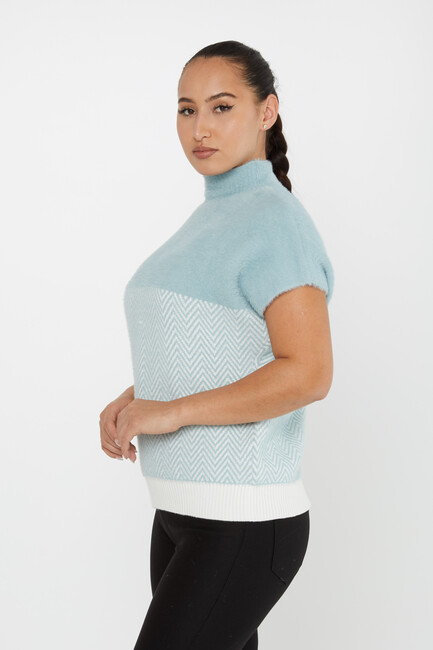 Women's Angora Sweater American Blue - 30187 | KAZEE - Thumbnail