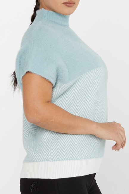 Women's Angora Sweater American Blue - 30187 | KAZEE - Thumbnail