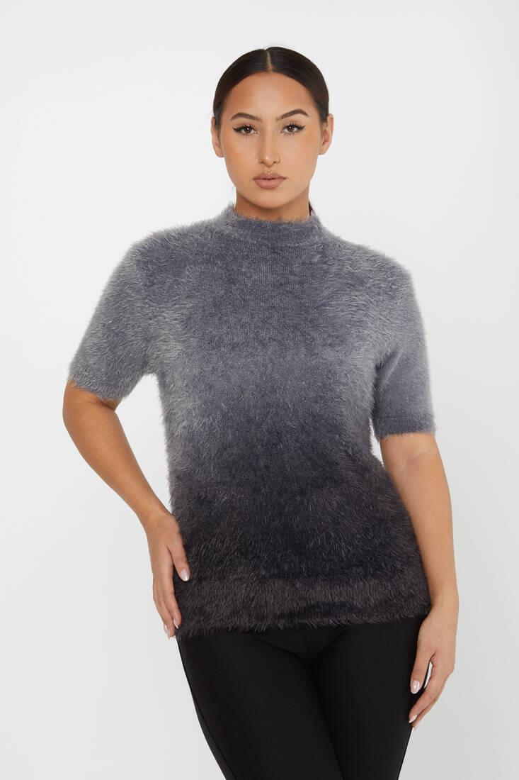 Women's Angora Knitwear American Model Black - 31014 | KAZEE