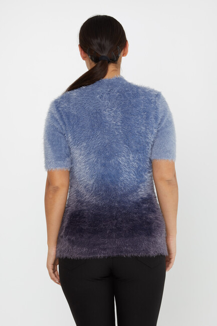 Women's Angora Sweater American Model Blue - 31014 | KAZEE - Thumbnail