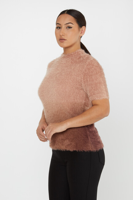 Women's Angora Knitwear American Model Brown - 31014 | KAZEE - Thumbnail