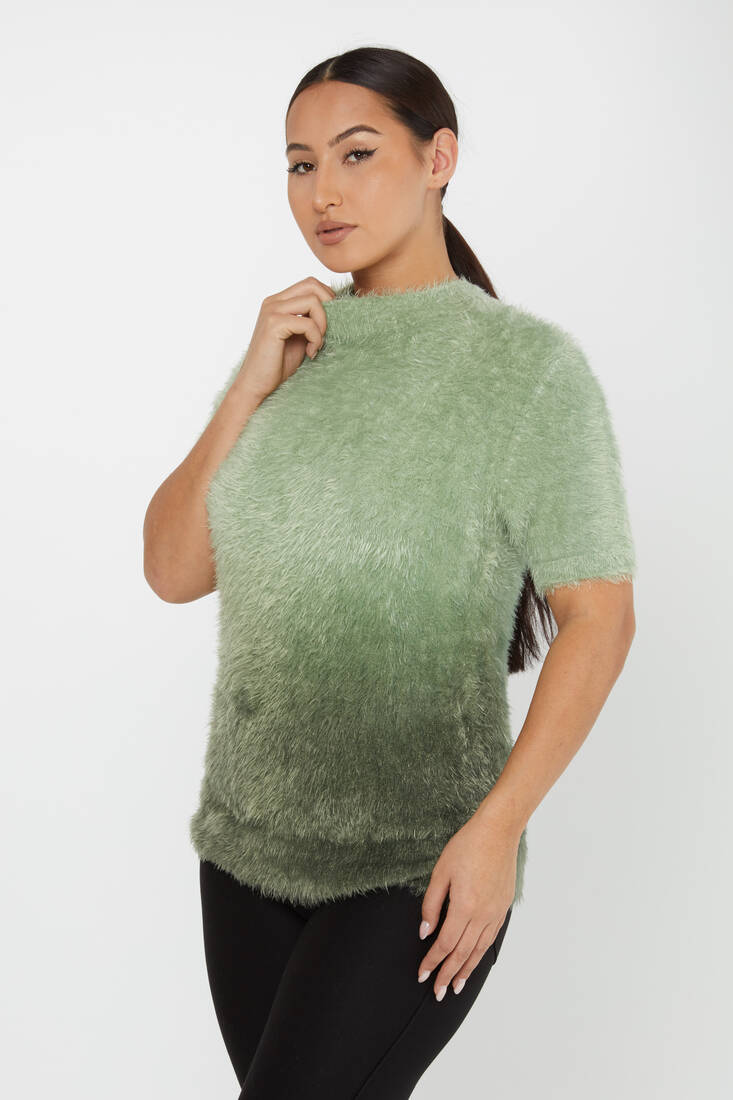 Women's Angora Knitwear American Model Khaki - 31014 | KAZEE