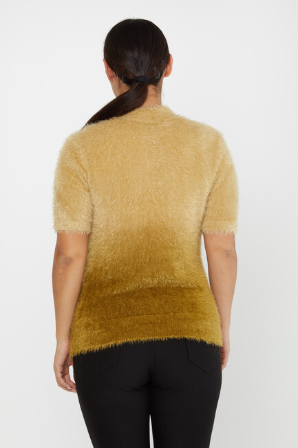 Women's Angora Knitwear American Model Saffron - 31014 | KAZEE - Thumbnail