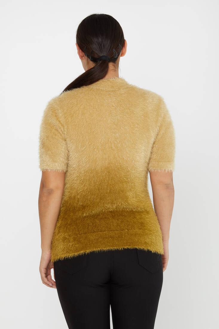 Women's Angora Knitwear American Model Saffron - 31014 | KAZEE