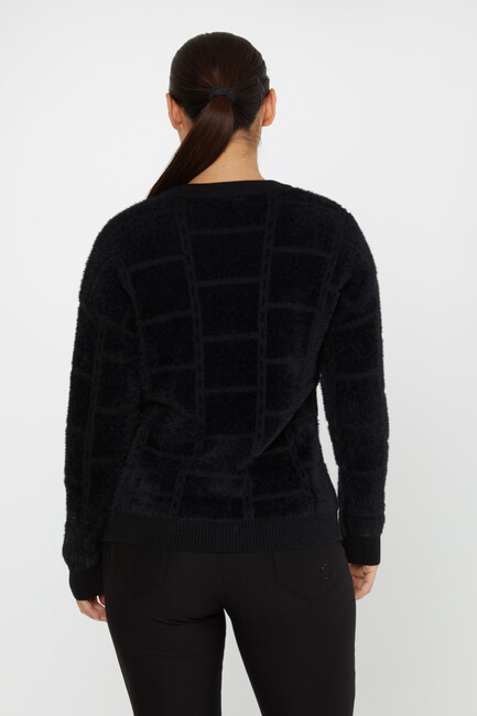 Women's Angora Sweater Beaded Detail Black - 30209 | KAZEE - Thumbnail