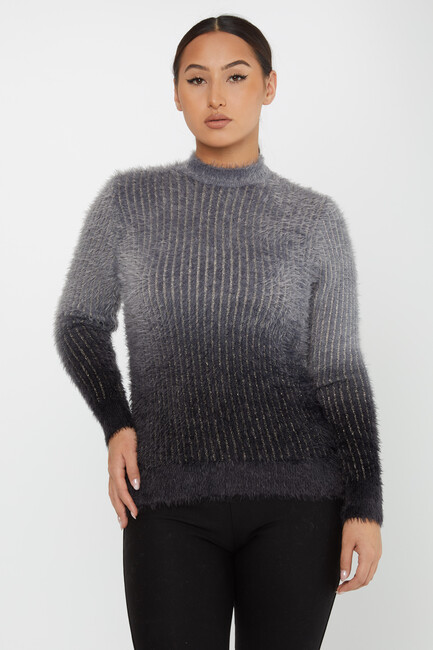 Women's Angora Sweater Color Transitional Black - 30796 | KAZEE - Thumbnail