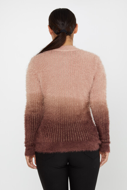 Women's Angora Sweater Color Transition Brown - 30796 | KAZEE - Thumbnail