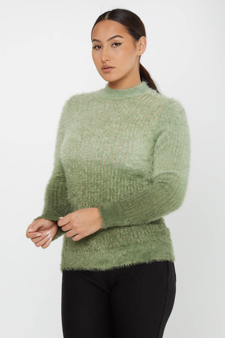 Women's Angora Sweater Color Transitional Khaki - 30796 | KAZEE