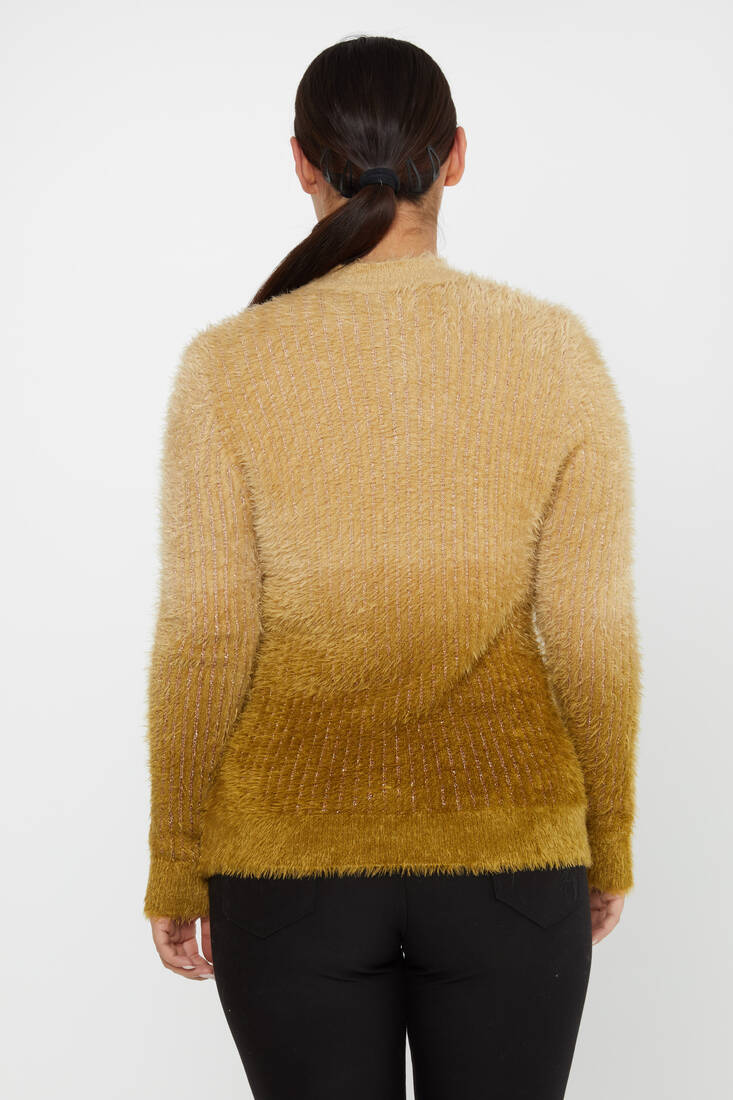 Women's Angora Sweater Color Transitional Saffron - 30796 | KAZEE