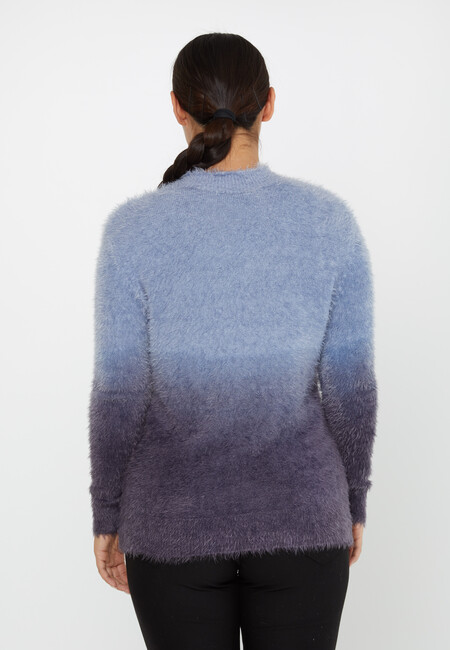 Women's Angora Sweater Long Sleeve Blue - 31015 | KAZEE - Thumbnail