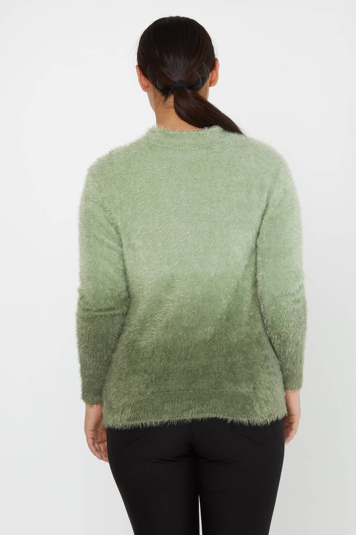 Women's Angora Sweater Long Sleeve Khaki - 31015 | KAZEE