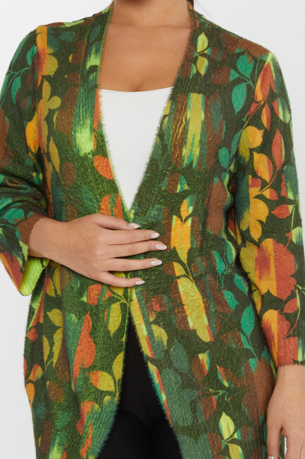 Women's Angora Cardigan Patterned - 30450 | KAZEE - Thumbnail