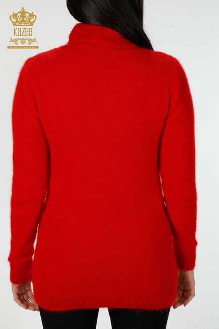 Women's Angora Sweater Tiger Pattern Red - 16993 | KAZEE - Thumbnail