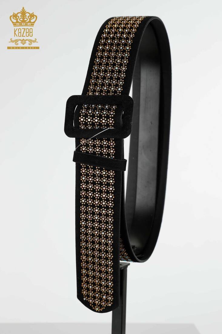 Women's Belt Floral Pattern Black - 501 | KAZEE