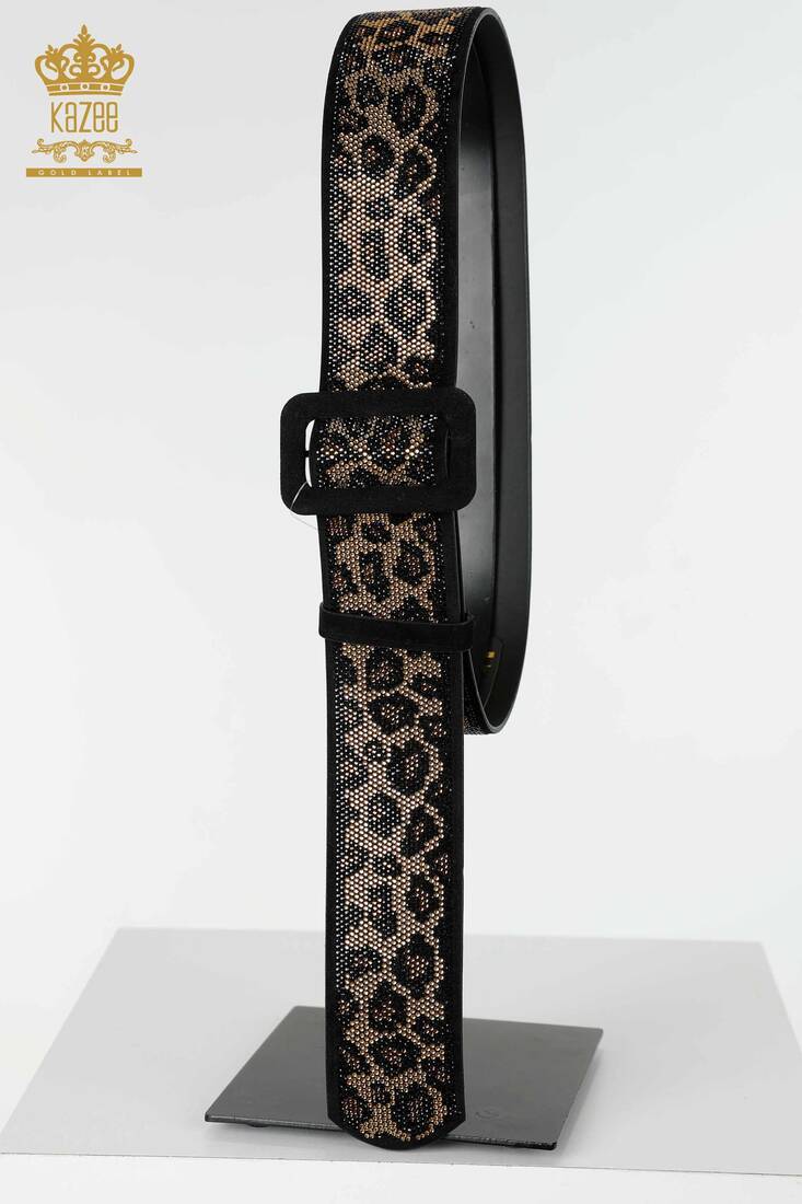 Women's Belt Leopard Pattern Black - 509 | KAZEE