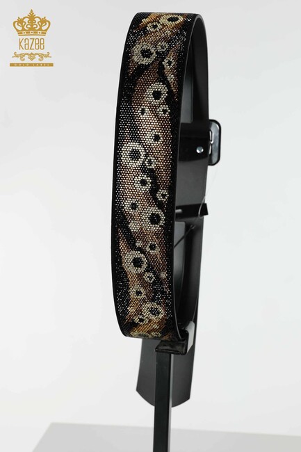 Women's Belt Patterned Black - 534 | KAZEE - Thumbnail